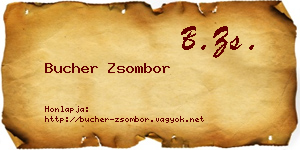 Bucher Zsombor névjegykártya